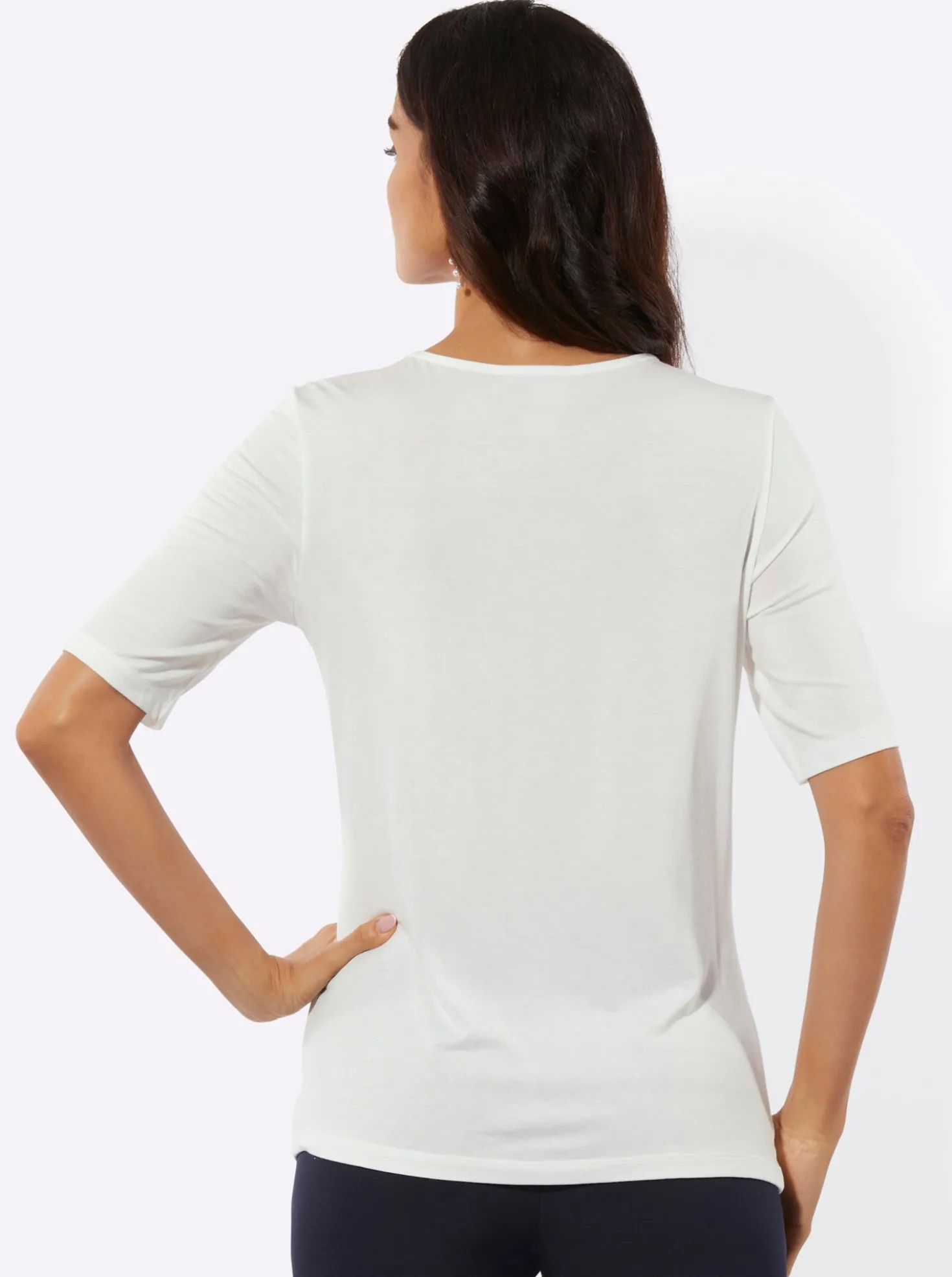 Kurzarmshirt mit Modal