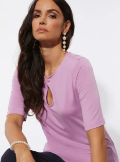 Kurzarmshirt mit Modal