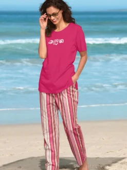 Kurzarmshirt mit Muschel-Druck