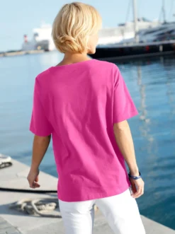 Kurzarmshirt mit Muschel-Druck