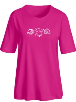 Kurzarmshirt mit Muschel-Druck