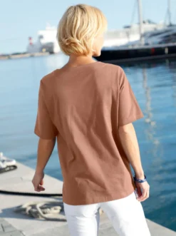 Kurzarmshirt mit Muschel-Druck