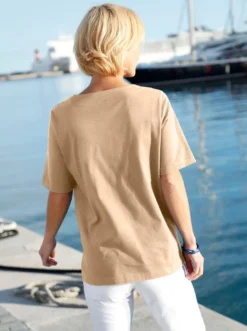 Kurzarmshirt mit Muschel-Druck