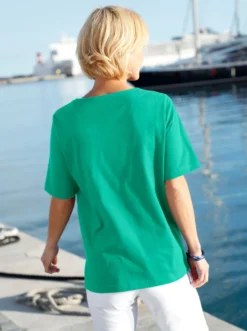 Kurzarmshirt mit Muschel-Druck