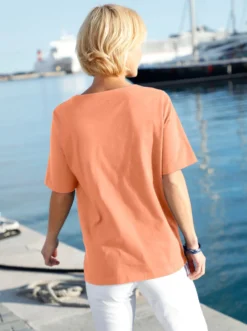 Kurzarmshirt mit Muschel-Druck
