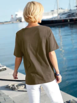 Kurzarmshirt mit Muschel-Druck
