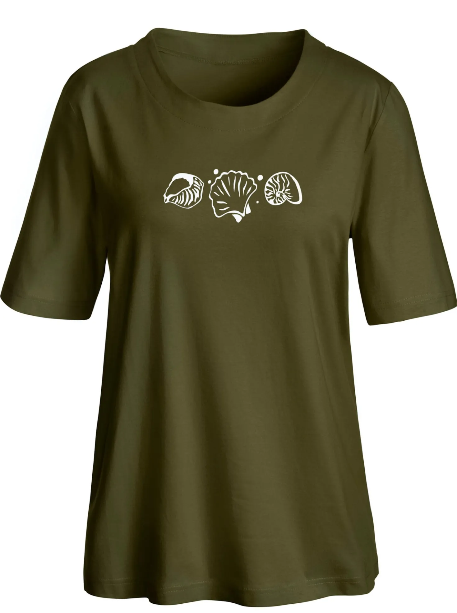 Kurzarmshirt mit Muschel-Druck