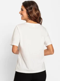 Kurzarmshirt mit Paisley-Elementen