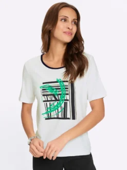 Kurzarmshirt mit platziertem Druck