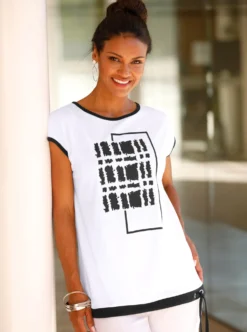 Kurzarmshirt mit platziertem Druck