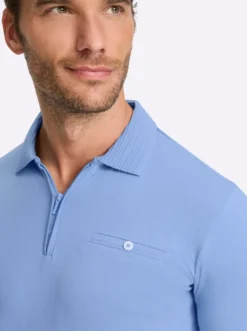 Kurzarmshirt mit Reißverschluss