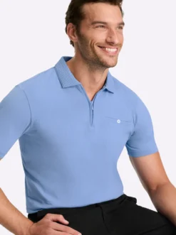 Kurzarmshirt mit Reißverschluss