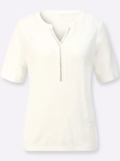 Kurzarmshirt mit Seitenschlitzen