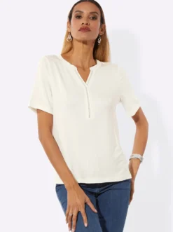Kurzarmshirt mit Seitenschlitzen