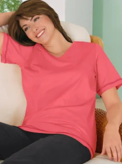 Kurzarmshirt mit Seitenschlitzen