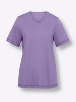Kurzarmshirt mit Seitenschlitzen