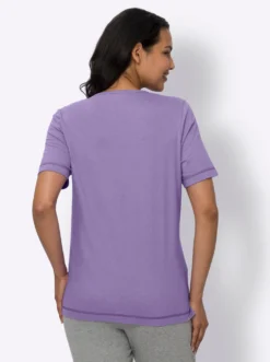 Kurzarmshirt mit Seitenschlitzen