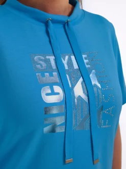 Kurzarmshirt mit Stehkragen