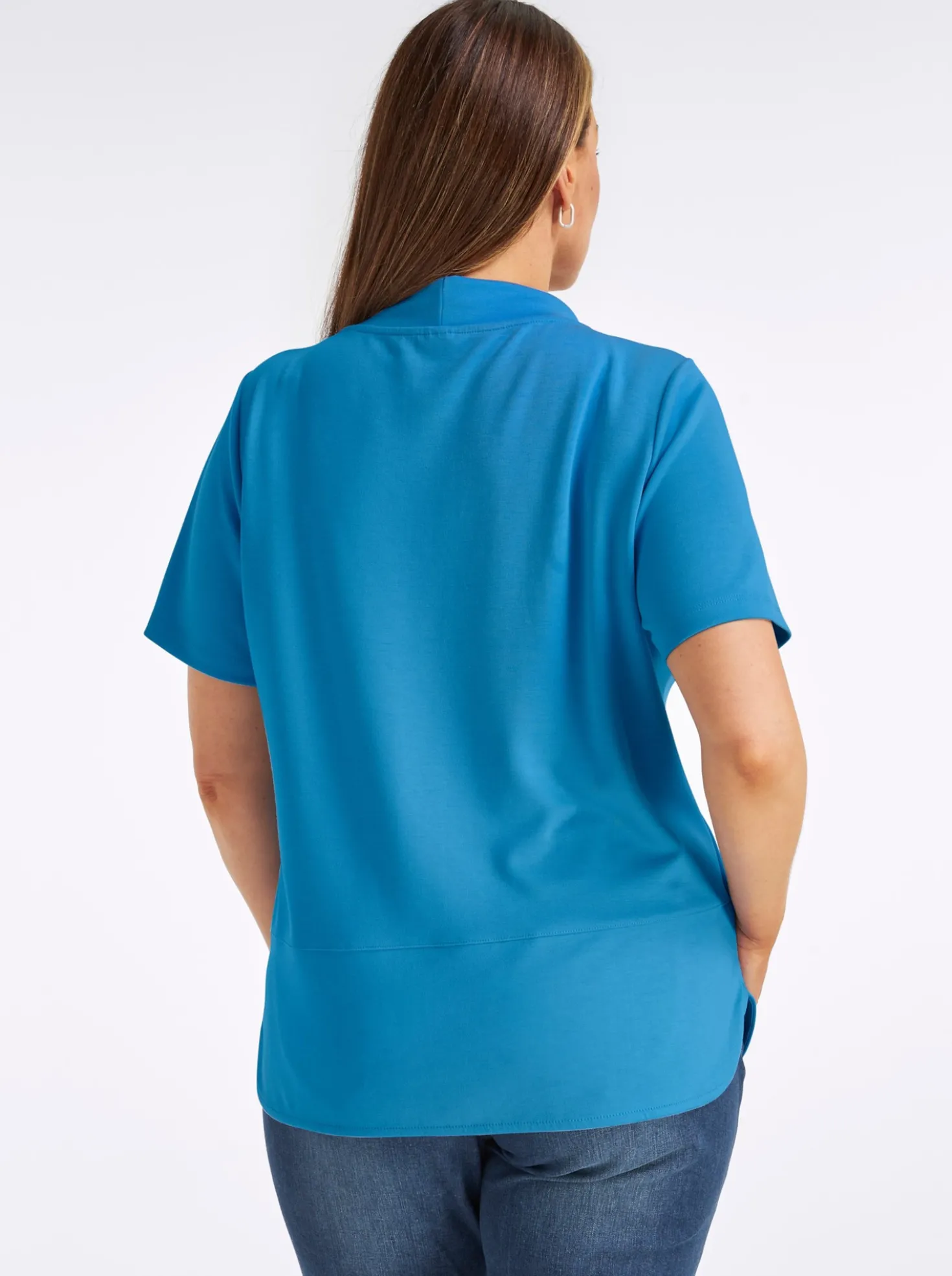 Kurzarmshirt mit Stehkragen