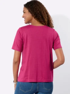 Kurzarmshirt mit Stickerei