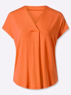 Kurzarmshirt mit V-Ausschnitt