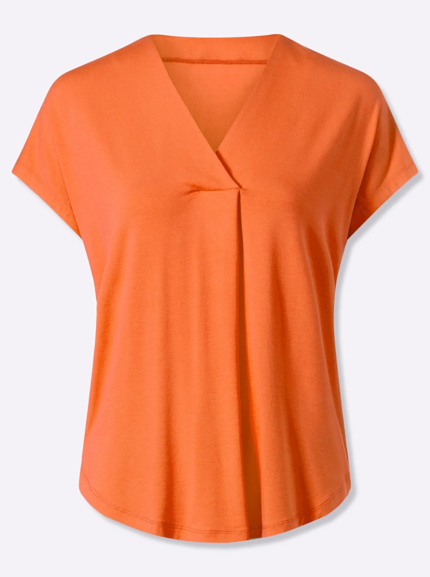 Kurzarmshirt mit V-Ausschnitt