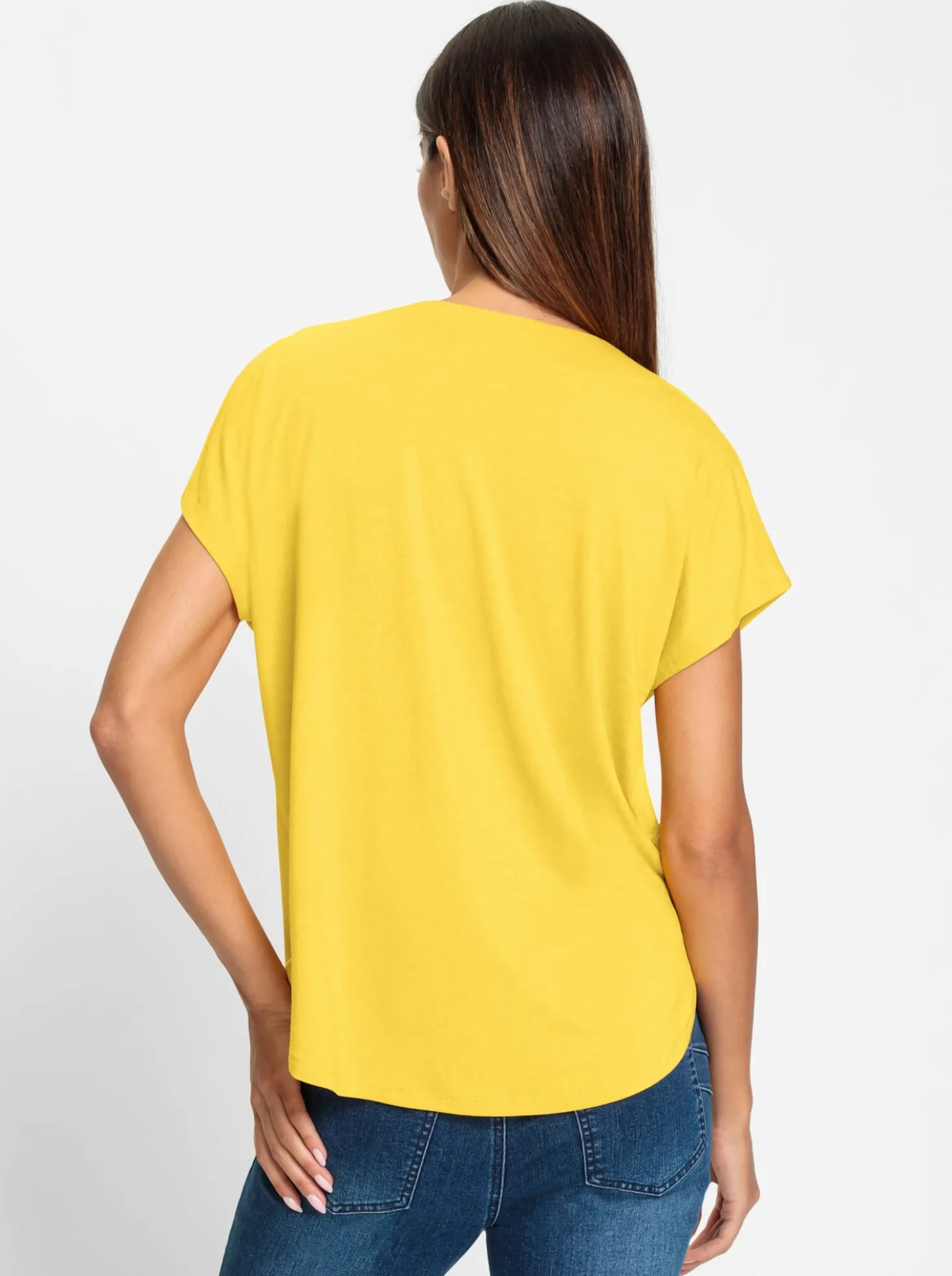 Kurzarmshirt mit V-Ausschnitt