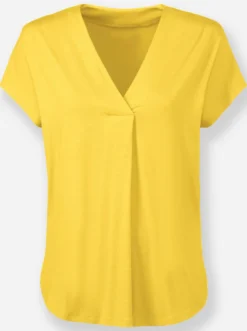 Kurzarmshirt mit V-Ausschnitt