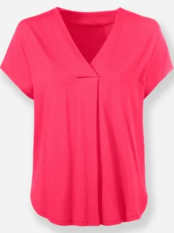 Kurzarmshirt mit V-Ausschnitt