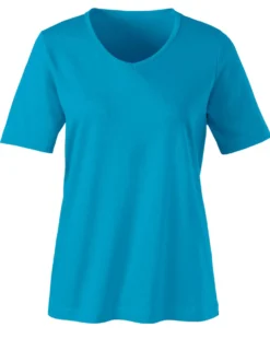 Kurzarmshirt mit V-Ausschnitt