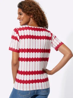 Kurzarmshirt mit V-Ausschnitt