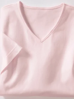 Kurzarmshirt mit V-Ausschnitt