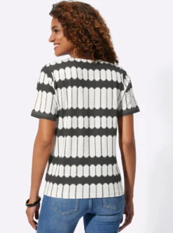 Kurzarmshirt mit V-Ausschnitt