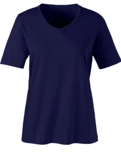 Kurzarmshirt mit V-Ausschnitt