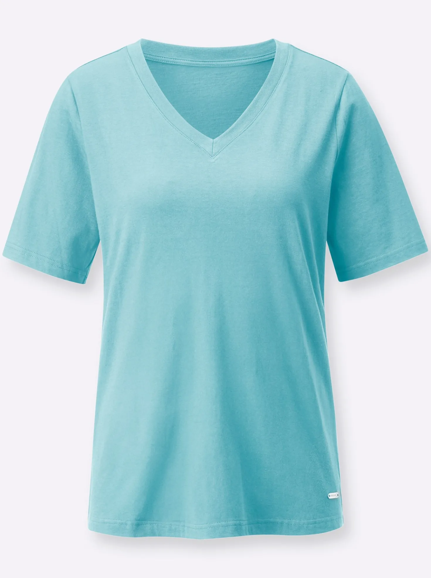 Kurzarmshirt mit V-Ausschnitt