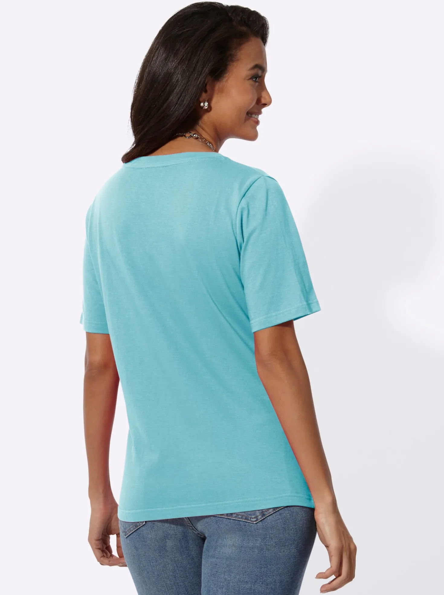 Kurzarmshirt mit V-Ausschnitt