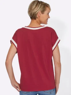 Kurzarmshirt mit Zierband