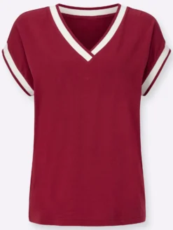 Kurzarmshirt mit Zierband