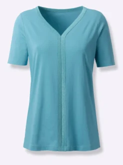 Kurzarmshirt mit Zierband