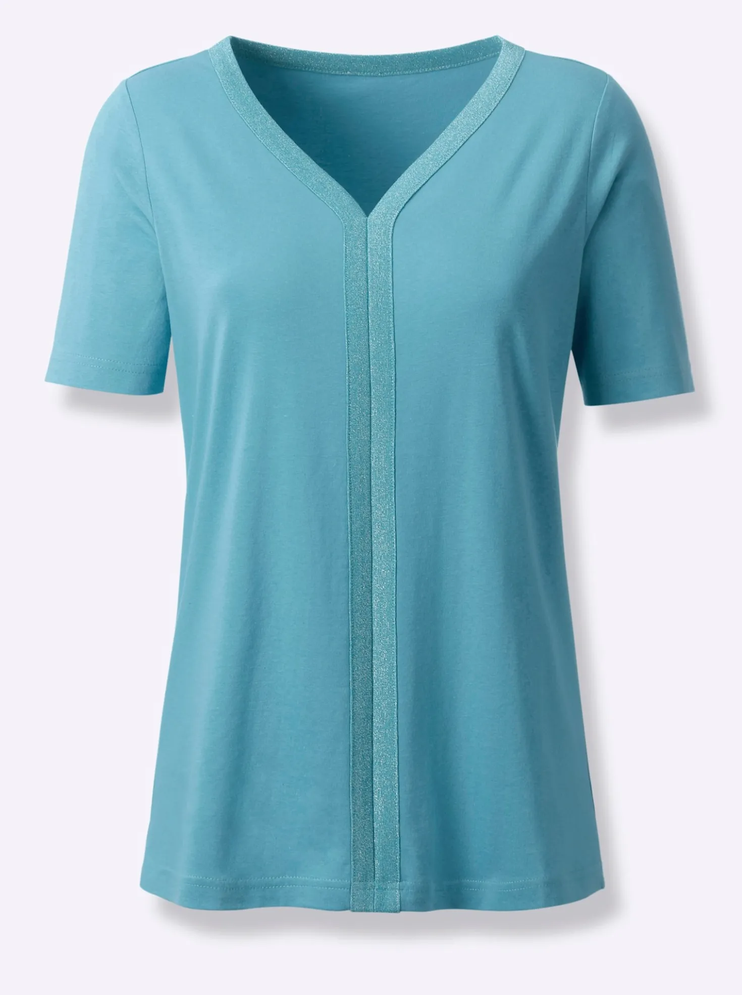 Kurzarmshirt mit Zierband
