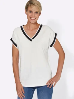 Kurzarmshirt mit Zierband