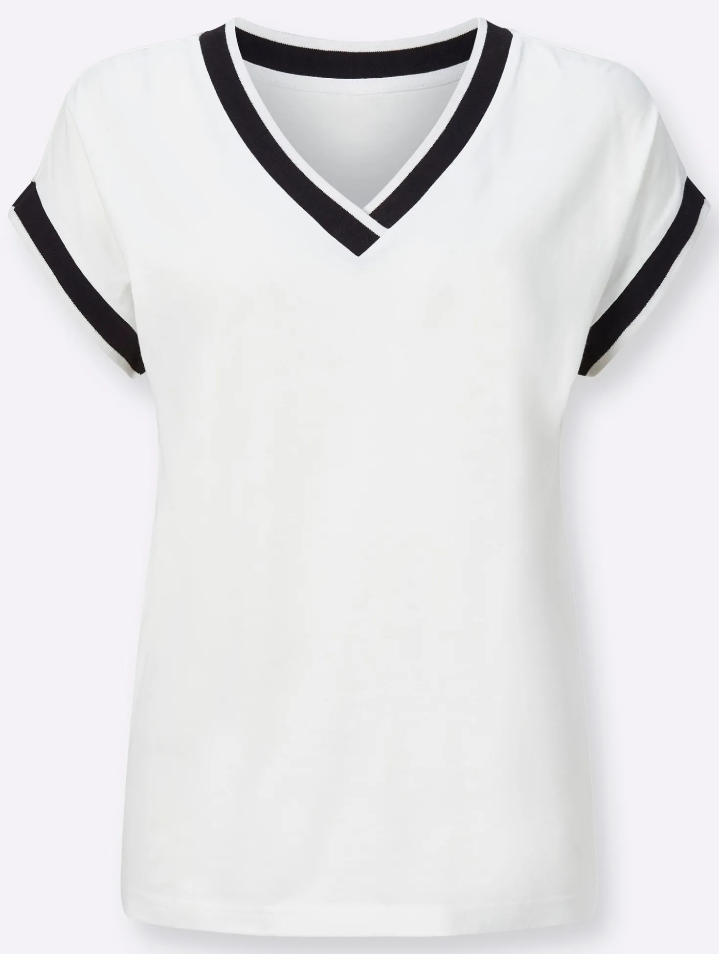 Kurzarmshirt mit Zierband