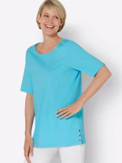Kurzarmshirt mit Zierplättchen