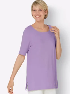 Kurzarmshirt mit Zierplättchen