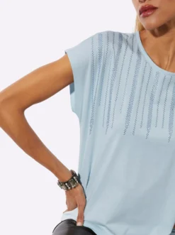 Kurzarmshirt mit Ziersteinchen