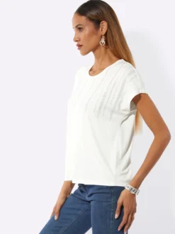 Kurzarmshirt mit Ziersteinchen
