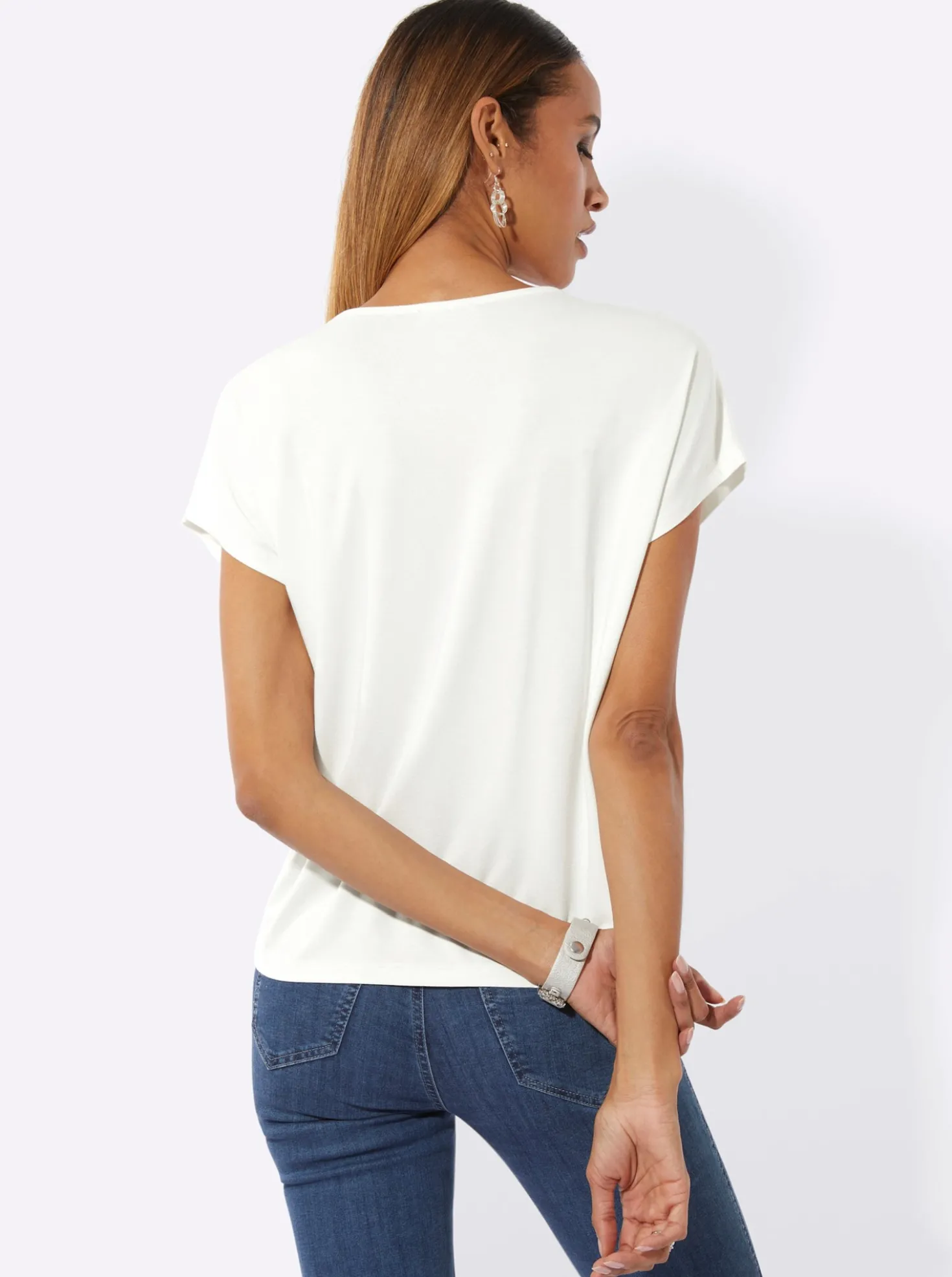 Kurzarmshirt mit Ziersteinchen