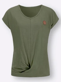 Kurzarmshirt Saum in Knoten-Optik