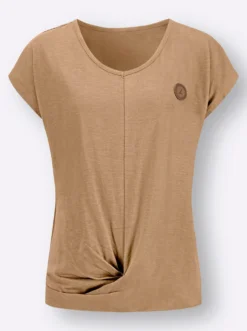 Kurzarmshirt Saum in Knoten-Optik