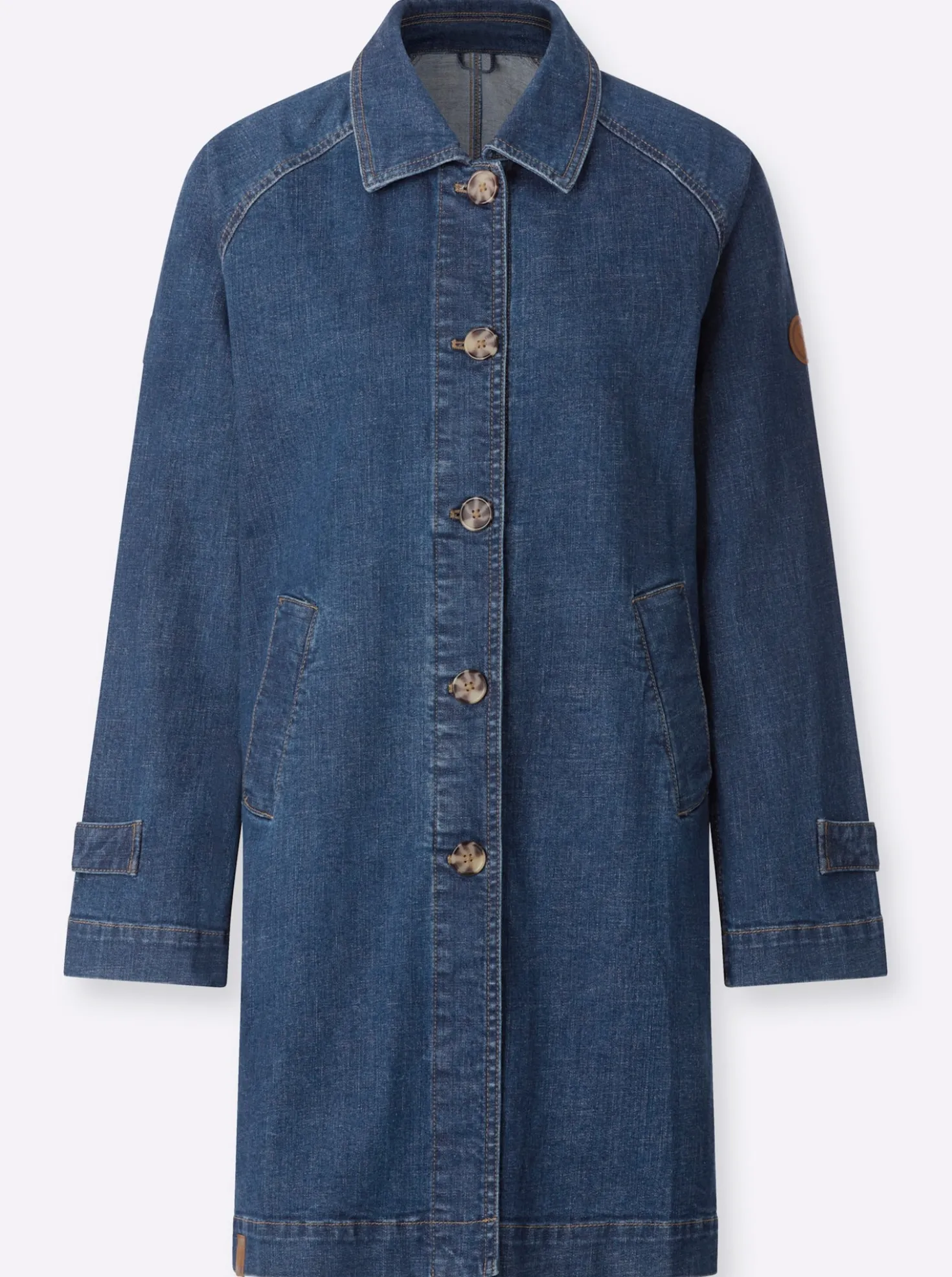 Kurzmantel aus weichem Denim
